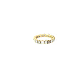 18k yellow gold 2.00ct F VS2 white diamond and .25ct Chocolate diamond eternity ring